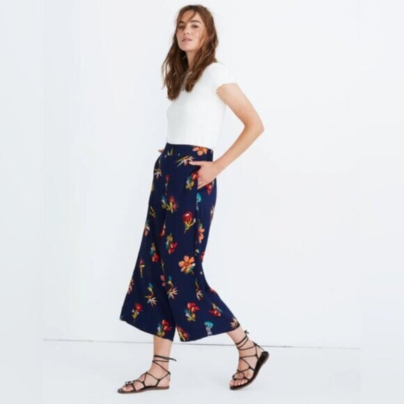 Madewell Huston Pull-On Crop Pants in Hawaiian Hideaway - Picture 1 of 11
